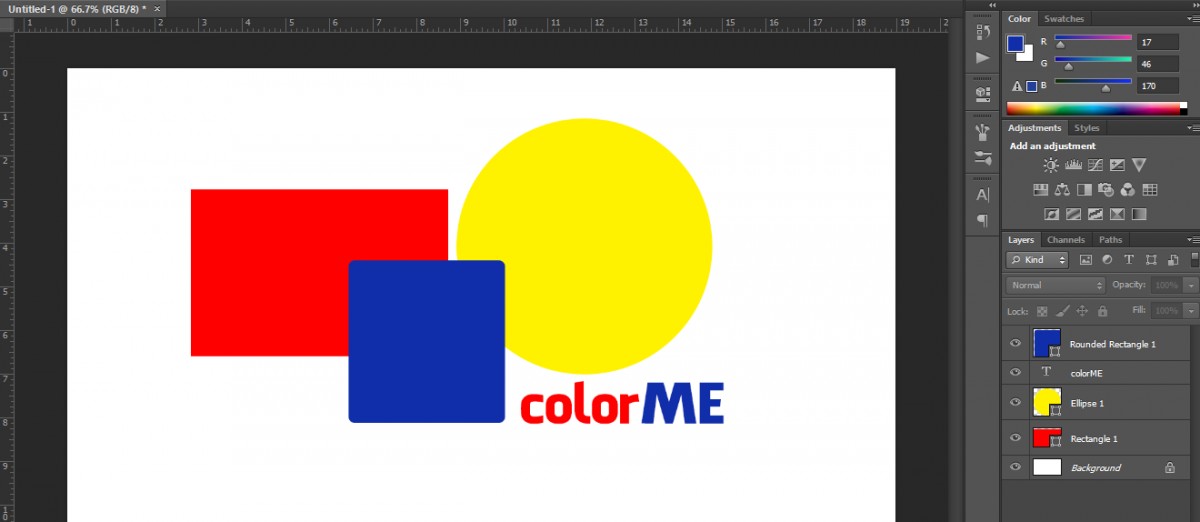 Merge Down – Gộp một layer với layer liền dưới