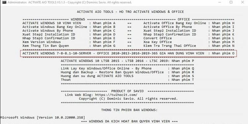 Hướng Dẫn Active Win 11 Bằng AIO Tool Chi Tiết Từng Bước
