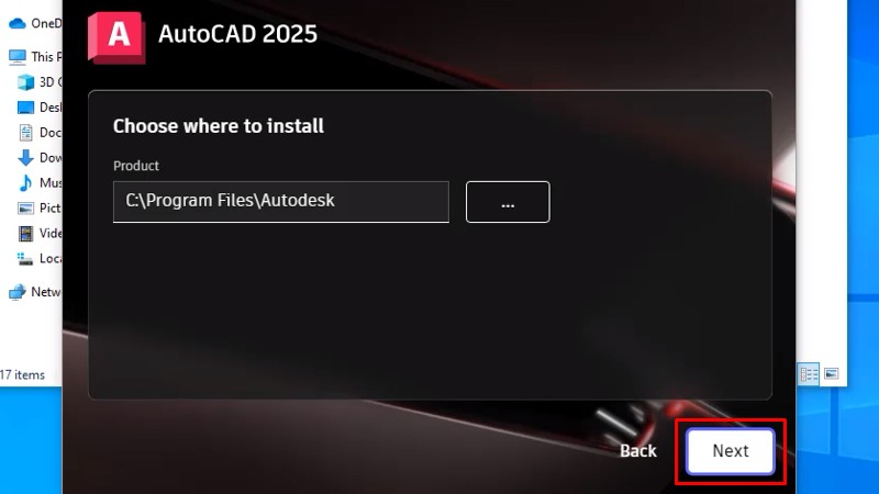 Các bước cài đặt AutoCAD 2025 full crack chi tiết