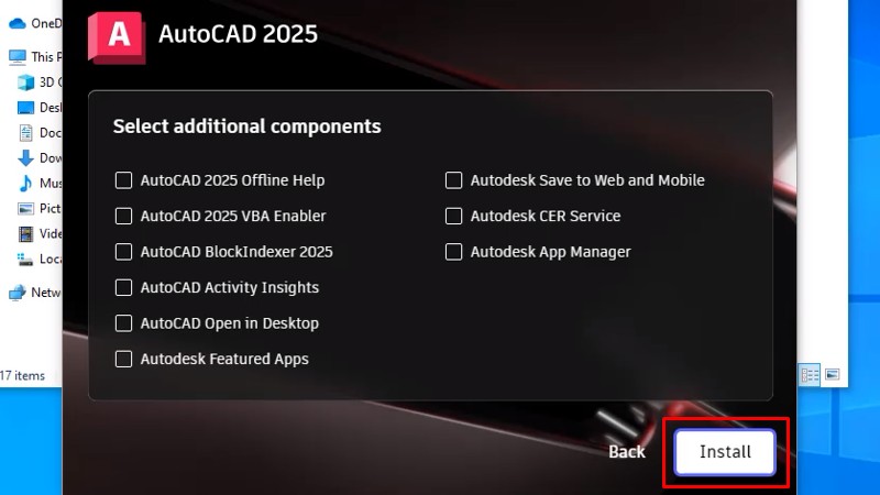 Các bước cài đặt AutoCAD 2025 full crack chi tiết