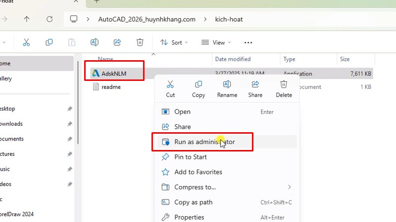 Hướng dẫn các bước cài đặt AutoCAD 2026 full crack chi tiết