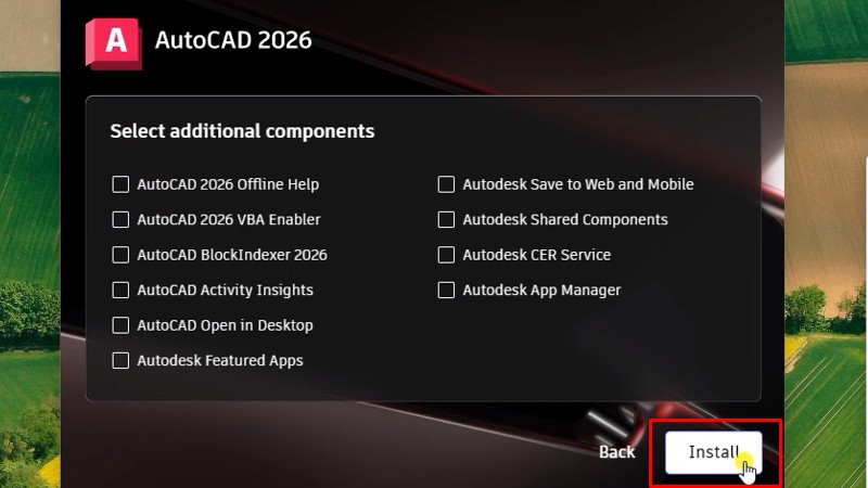 Hướng dẫn các bước cài đặt AutoCAD 2026 full crack chi tiết