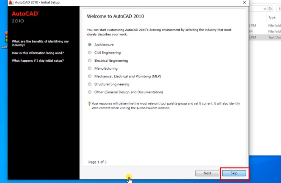 Bước 10: Bỏ qua bước đăng ký