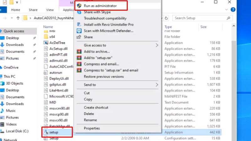 Bước 2: Chạy file cài đặt với quyền quản trị