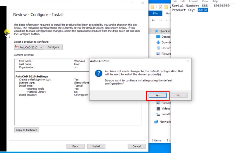Bước 8: Cho phép cài đặt