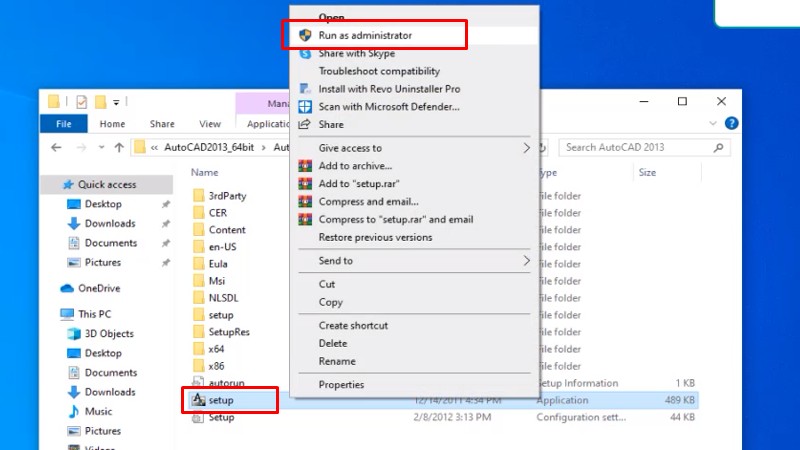 Bước 2: Chạy file cài đặt bằng quyền Admin
