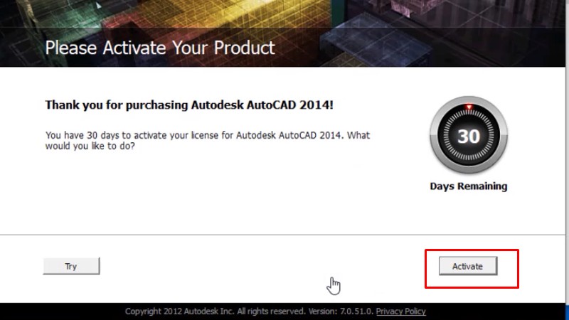 Các bước cài đặt Autocad 2014 full crack chi tiết