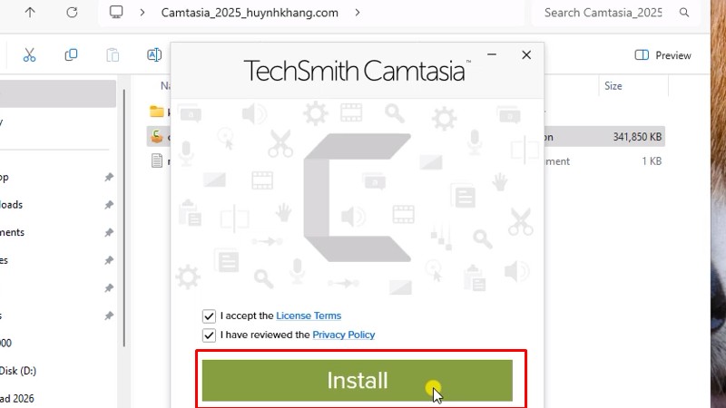 Hướng dẫn chi tiết cách cài đặt Camtasia 2025 Full Crack