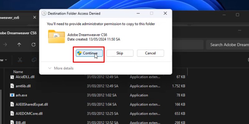 Hướng dẫn cài đặt Dreamweaver CS6 full crack chi tiết
