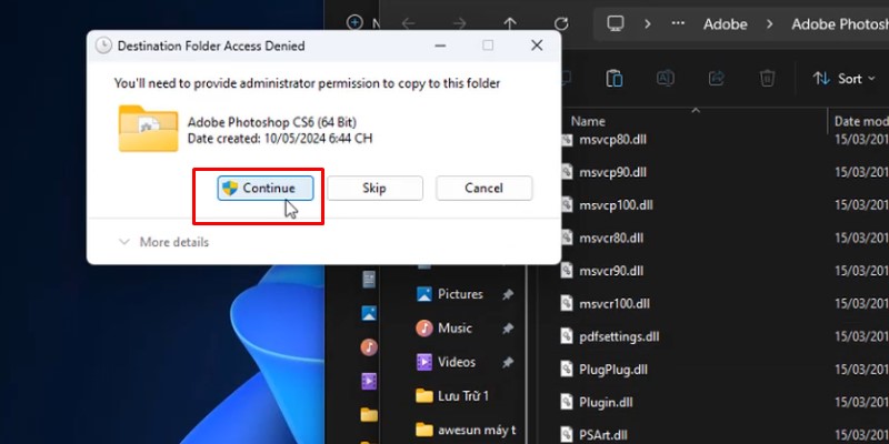 Hướng dẫn cài đặt Photoshop CS6 full crack chi tiết