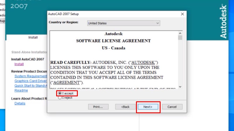 Tích chọn như hình và bấm Next