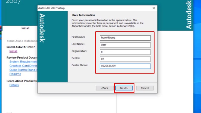 Điền thông tin của bạn